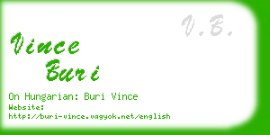 vince buri business card